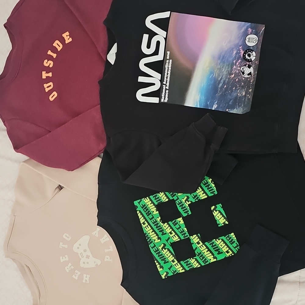 Boys Sweatshirts - Black, Burgundy, Beige